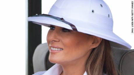 First Lady Melania Trump on a safari at The Nairobi National Park last week.