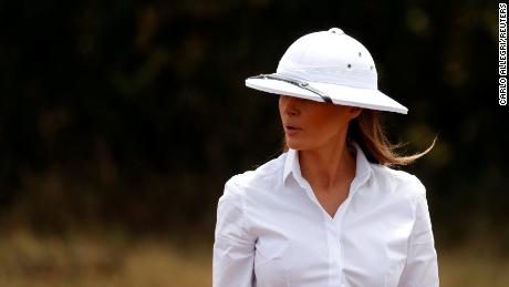 U.S. first lady Melania Trump takes a safari in Nairobi, Kenya, October 5, 2018. REUTERS/Carlo Allegri