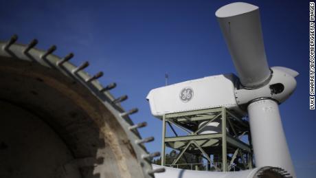 A GE wind turbine used for research outside a plant in Greenville, South Carolina.