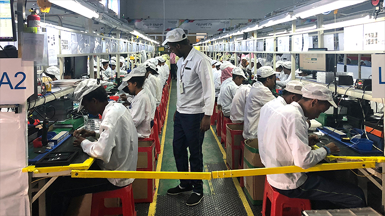 Transsion&#39;s assembly factory in Addis Ababa, Ethiopia.