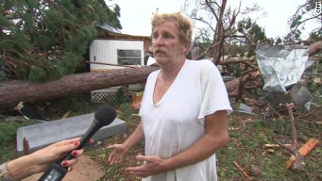 Frank Knight, outside the wreckage of his home: "I've got to ... salvage what I can." 