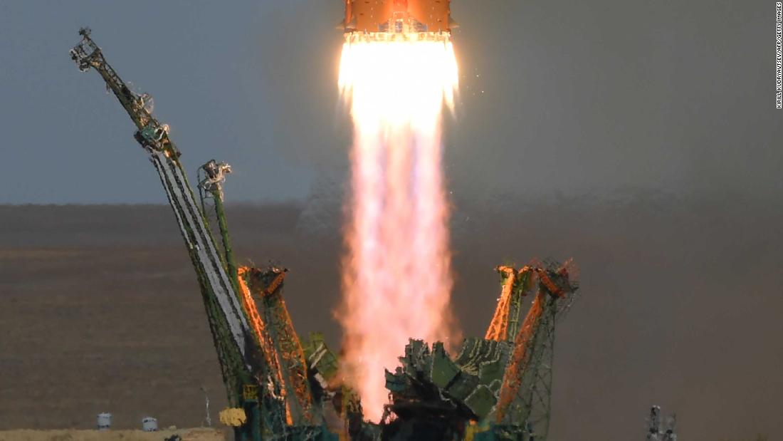 The rocket blasts off from the launch pad. Shortly after, the Soyuz MS-10 spacecraft was able to separate from the Soyuz-FG rocket after the booster failure emerged. &quot;I&#39;m grateful that everyone is safe,&quot; said NASA administrator Jim Bridenstine. &quot;A thorough investigation into the cause of the incident will be conducted.&quot;