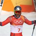 Aksel Lund Svindal Olympics downhill gold medal celebration