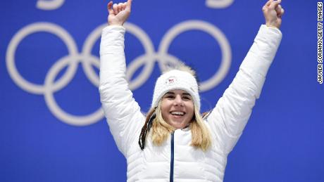 Ester Ledecka stormed to Olympic super-G victory in Pyeongchang.