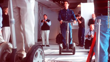 Dean Kamen rides the Segway PT. (Photo by Mark Peterson/Corbis via Getty Images)