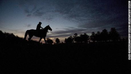 Jockey Tom Queally exercises Frankel in 2011.