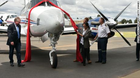 The Royal couple inaugurate a new aircraft for Australia's Royal Flying Doctor Service (RFDS) at Dubbo Regional Airport.