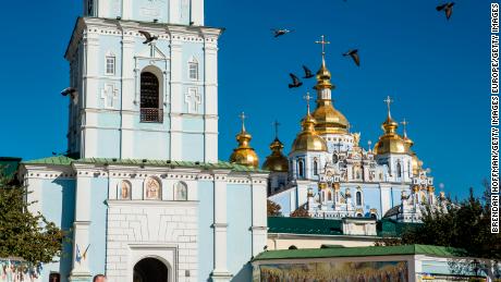 St. Michael's Golden-Domed Monastery in Kiev, Ukraine. 