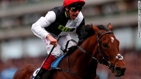 Frankie Dettori rides Cracksman to victory in the QIPCO Champion Stakes on British Champions Day at Ascot in 2017.