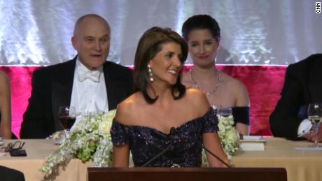 Nikki Haley jokes at fundraising dinner: 'You wanted an Indian woman, but Elizabeth Warren failed her DNA test'