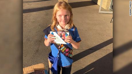 A 9-year-old Canadian cashes in on the long lines for pot -- and sells out her Girl Scouts cookie supply