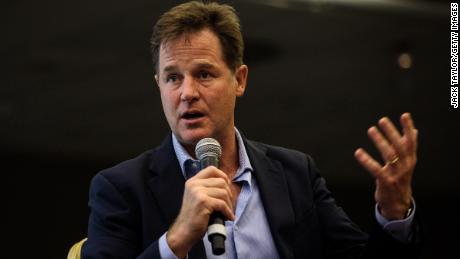 Nick Clegg speaking at a a Liberal Democrat Party Conference fringe event in September. 