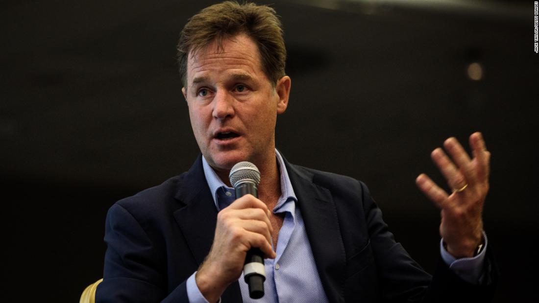 Facebook Enlists Nick Clegg As Head Of Global Affairs Cnn