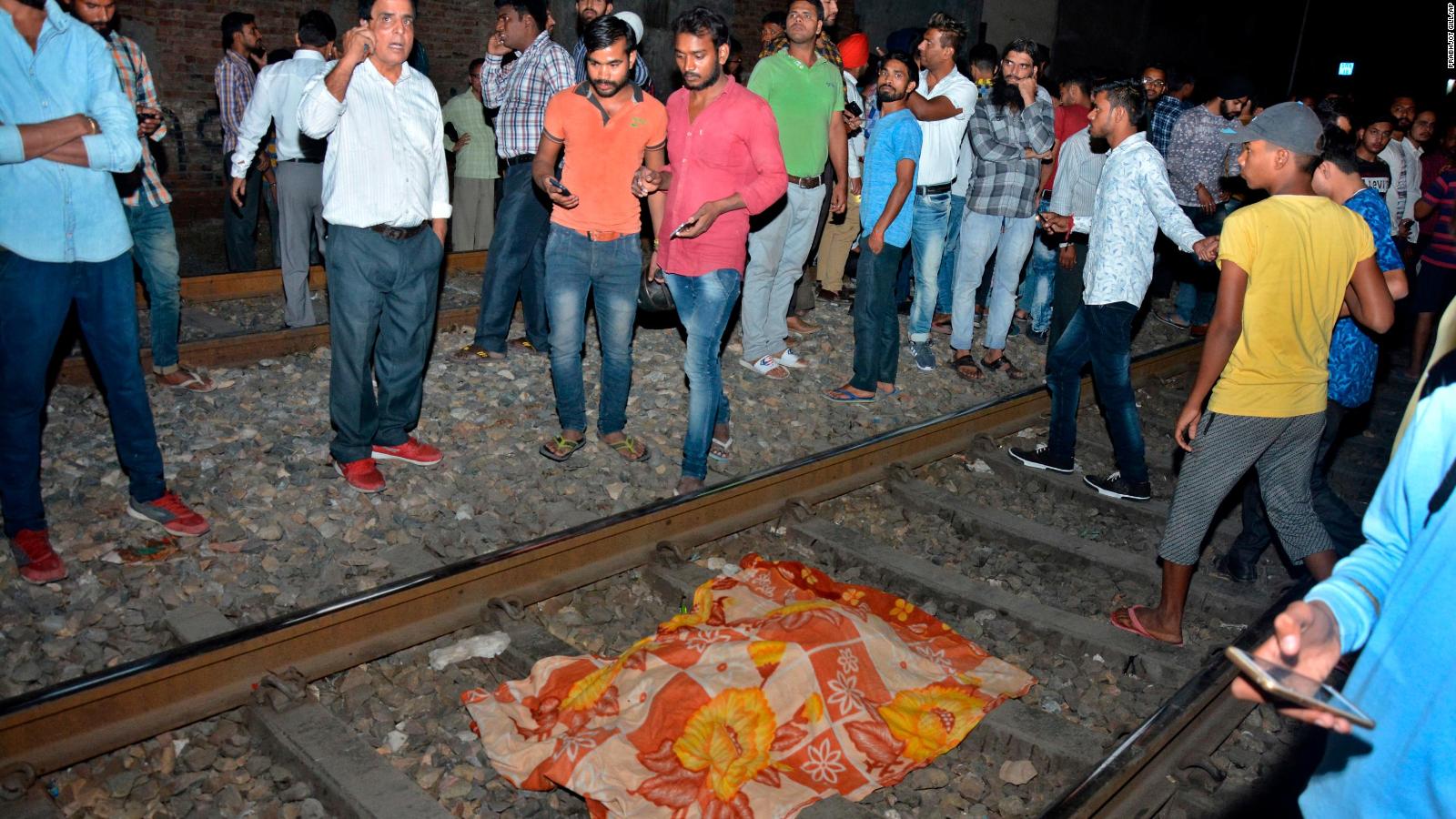 Over People 50 Dead After Train Barrels Through Crowd Celebrating Indian Festival Cnn