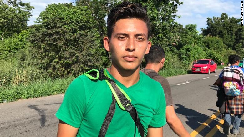 A 20-year-old migrant named William said he left Honduras looking for work. 