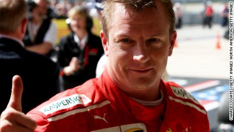 Kimi Raikkonen gives the thumbs up after ending his over five-year wait for a grand prix victory at the Circuit of Americas in Texas.