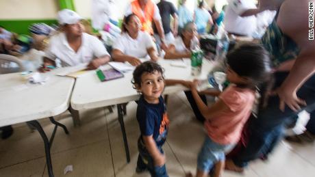 Carlitos, 3, in the safety of a shelter on the Mexican side of the border.