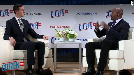 Jared Kushner, senior adviser to President Donald Trump, discusses US Mideast policy, prison reform, and what it's like working for President Donald Trump with CNN's Van Jones at the CITIZEN by CNN forum in New York.