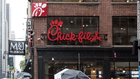 A regular Chick-fil-A restaurant is seen in New York City in 2015. 