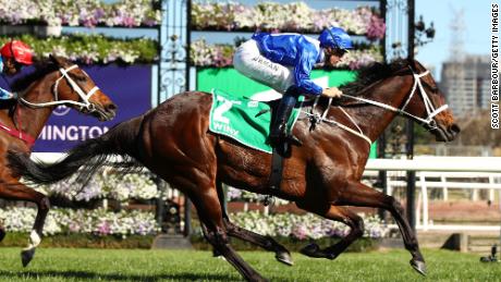 Winx won the Turnbull Stakes at Flemington in October for a 28th straight victory.