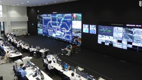 A Japanese traffic control center -- similar to ones that will be put in place in Bangalore.