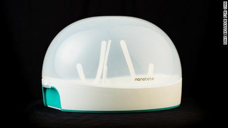 Nanobébé's full line of products includes a microwave steam sterilizer.