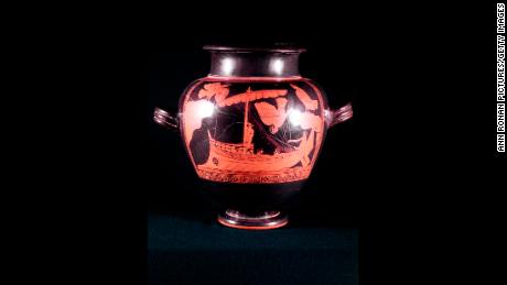 De quot;Siren Vasequot; verbeeldt het schip van Odysseus. 
