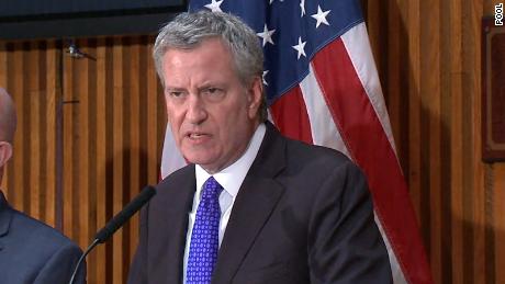 New York Mayor Bill de Blasio noted reports of rapes that happened years ago have increased.