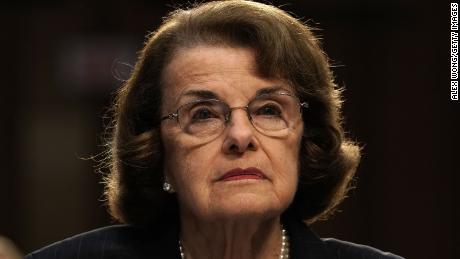 WASHINGTON, DC - JULY 24:  U.S. Sen. Dianne Feinstein (D-CA) testifies during a hearing before the Consumer Protection, Product Safety, Insurance, and Data Security Subcommittee of Senate Commerce, Science, and Transportation Committee July 24, 2018 on Capitol Hill in Washington, DC. The hearing was to focus on changes made by the United States Olympic Committee (USOC), USA Gymnastics (USAG), and Michigan State University (MSU) to protect Olympic and amateur athletes from abuse.  (Photo by Alex Wong/Getty Images)