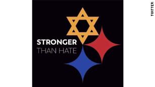 Internet version of Pittsburgh Steelers logo sends message 'Stronger than Hate'