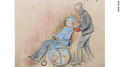 Suspect Richard Bowers, who was wounded during the shooting, appeared briefly in court Monday in a wheelchair.