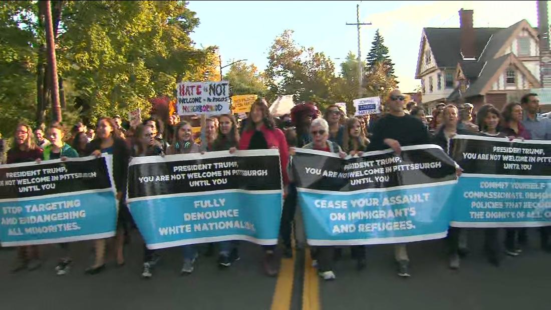 Protesters denounce Trump's Pittsburgh visit CNN Video