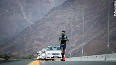 Khaled Al-Suwaidi is the first Emirati to run across his country, from the east coast to the west coast.