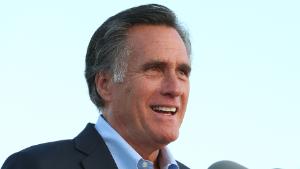 OREM, UT - JUNE 26: Mitt Romney talks to supporters and declares victory on June 26, 2018 in Orem, Utah. Romney was declared the winner over his challenger Mike Kennedy in the Utah U.S. Senate seat of Senator Orin Hatch who is retiring. 