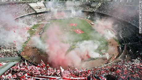 River's El Monumental stadium, the largest in the country.