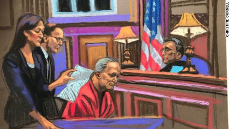 Pittsburgh synagogue shooting suspect Robert Bowers, in an artist&#39;s sketch, pleads not guilty Thursday.