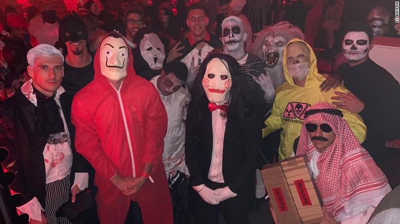 The photo of Bayern Munich&#39;s Halloween fancy dress party posted on the club&#39;s Twitter account.