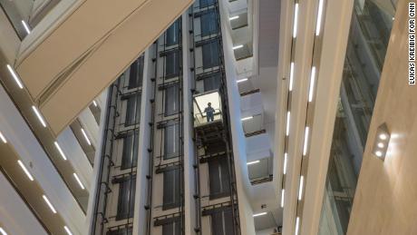 A view from inside the atrium of Der Spiegel's headquarters in Hamburg.