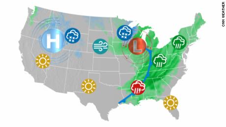 Election Day weather could be nasty in several key states 