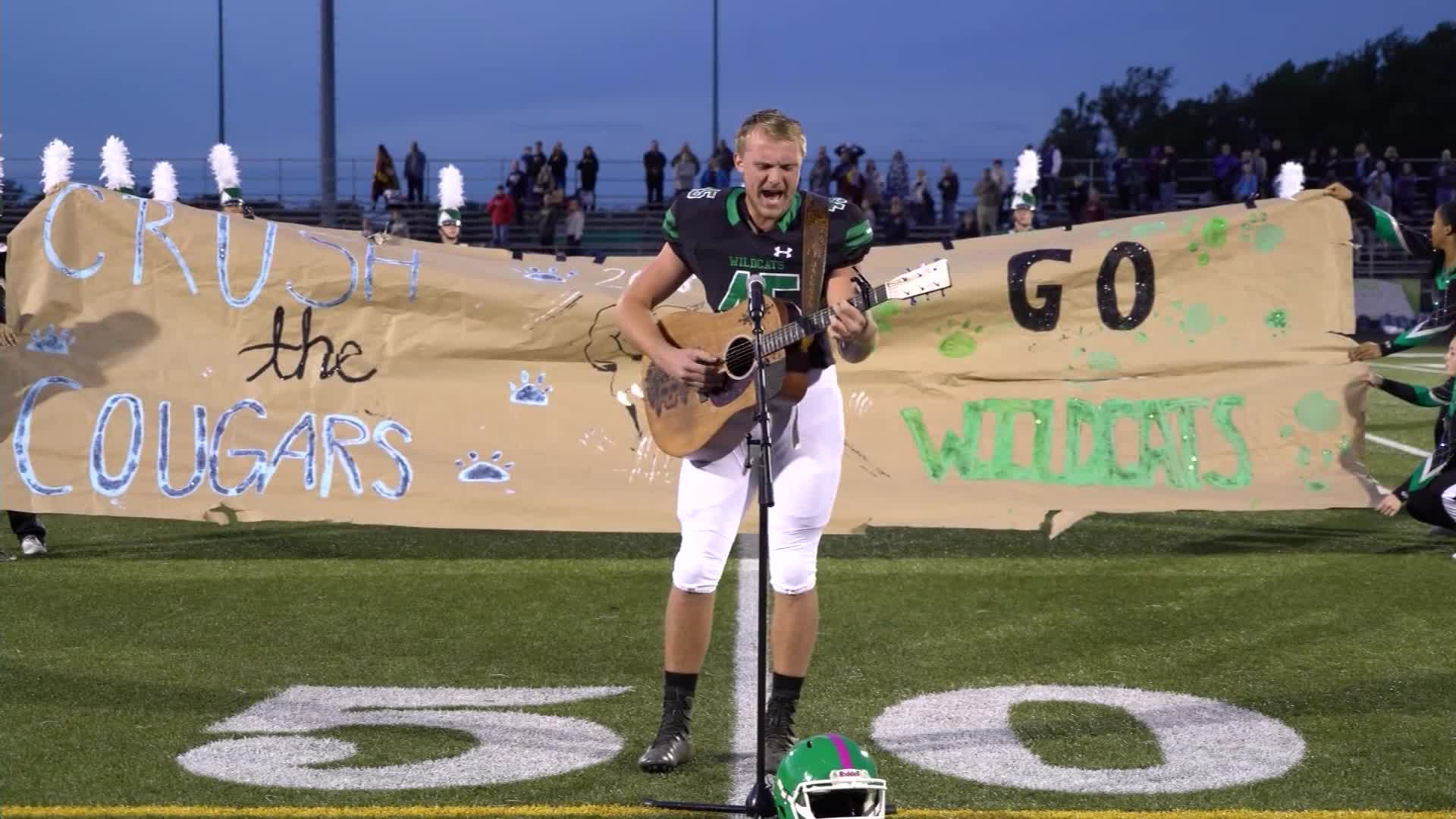 Football Player Stuns Singing National Anthem Cnn Video