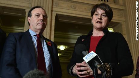 DUP leader Arlene Foster and deputy leader Nigel Dodds discuss their talks with the UK Brexit secretary.