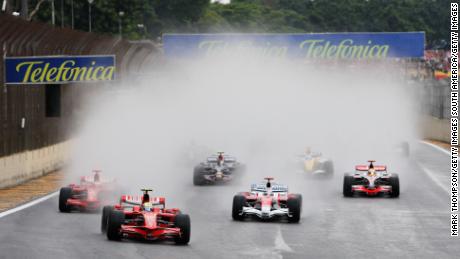 Two torrential downpours tested the drivers to their limits.