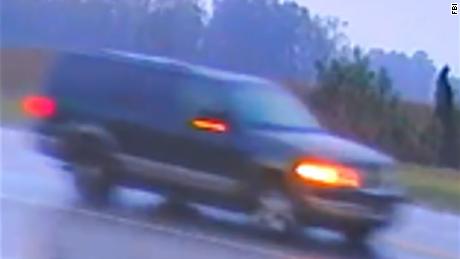 Surveillance video shows the wanted SUV minutes after the girl was abducted.