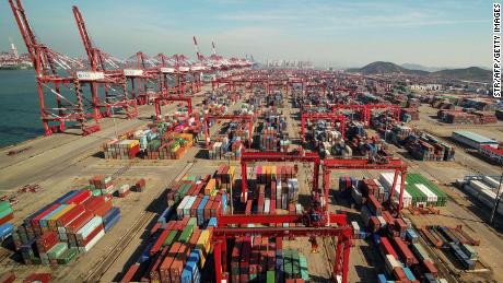 A port in Qingdao, Shandong province, China. US tariffs have made more than $250 billion of exports from China more expensive, prompting some companies to move production out of the country.