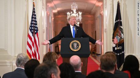 President Trump&#39;s treatment of the press at Wednesday&#39;s news conference varied from one minute to the next.