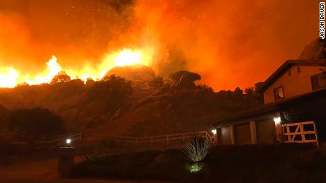 The Woolsey Fire in Southern California exploded in size overnight Thursday.