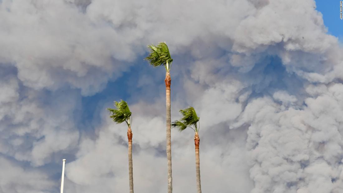 Smoke billows above Malibu trees in this photo &lt;a href=&quot;https://www.instagram.com/p/Bp92n5LnoB1/&quot; target=&quot;_blank&quot;&gt;posted to Instagram&lt;/a&gt; by Julie Ellerton.