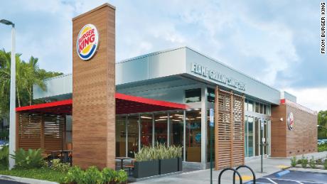 An exterior shot of a Burger King of Tomorrow restaurant.