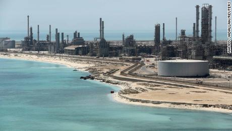 Saudi Aramco's Ras Tanura oil refinery and oil terminal.