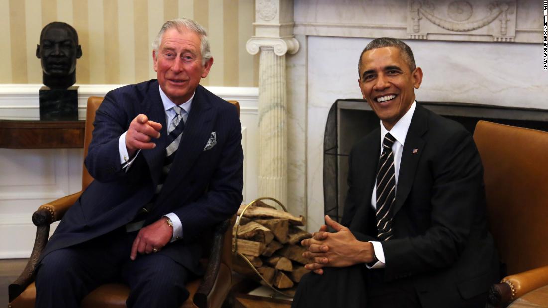 Charles meets with US President Barack Obama in the White House Oval Office in March 2015.